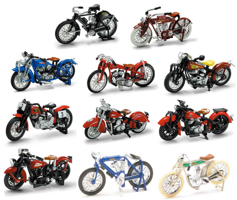 New Ray Indian Motorcycle" Set of 11 pieces 1/32 Diecast Motorcycle Models by... 